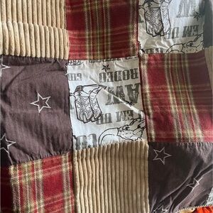 Patchwork Quilt with Cowboy Print